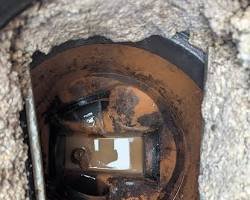 CCTV still showing a defective drain acting as a rat entry point in Bristol